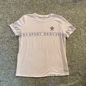 Houston Astros DKNY t-shirt with reflective accents. White short sleeve. MLB.